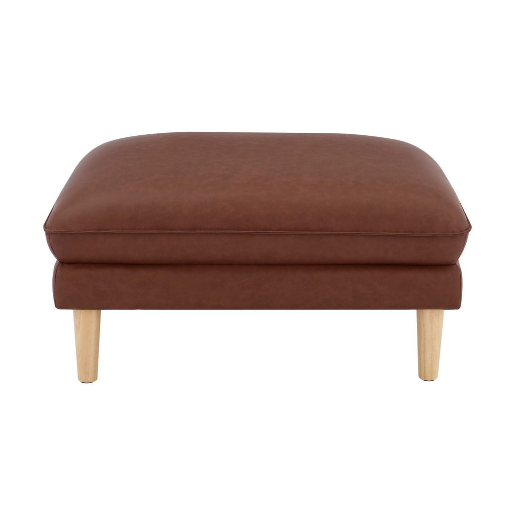 Dusklia - Shoreditch Pouffe - Faux Leather Tan