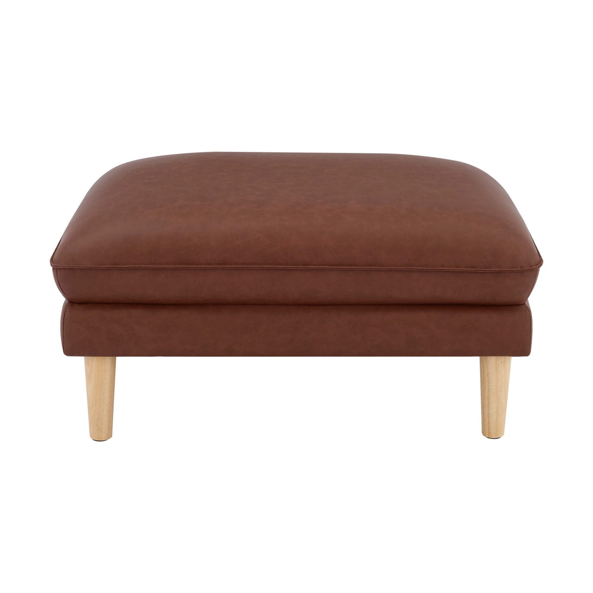 Dusklia - Shoreditch Pouffe - Faux Leather Tan