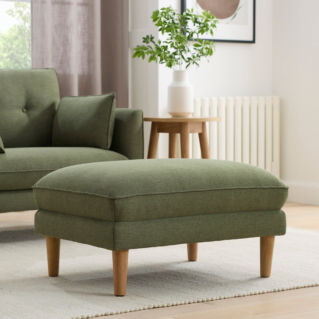 Dusklia - Shoreditch Pouffe - Woven Green