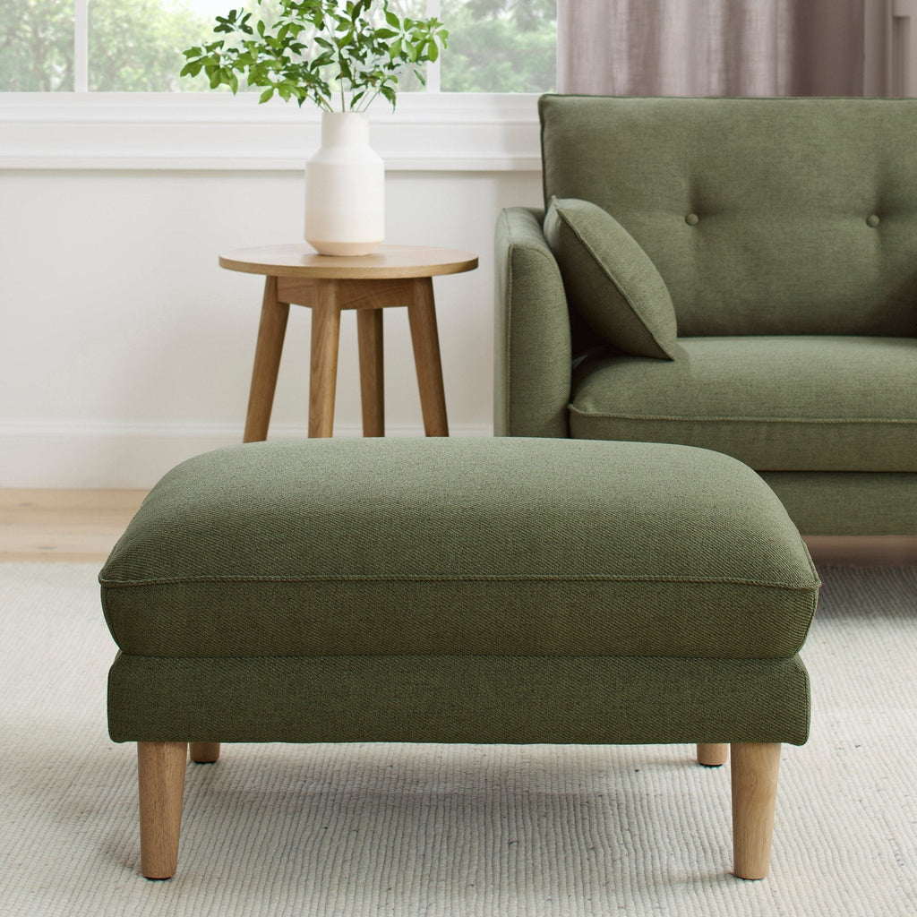 Dusklia - Shoreditch Pouffe - Woven Green