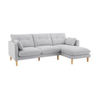 Dusklia - Shoreditch Right Hand Chaise Sofa - Light Grey