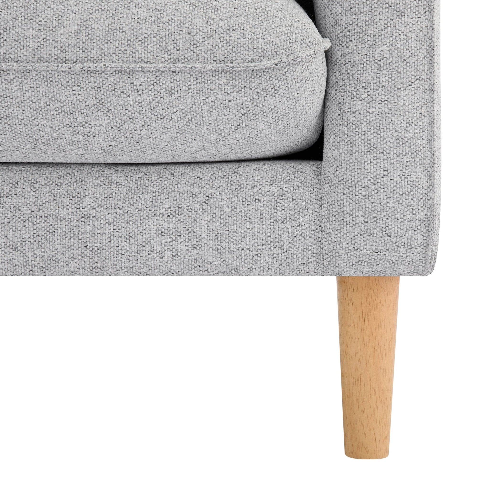 Dusklia - Shoreditch Right Hand Chaise Sofa - Light Grey