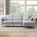 Dusklia - Shoreditch Right Hand Chaise Sofa - Light Grey