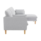 Dusklia - Shoreditch Right Hand Chaise Sofa - Light Grey