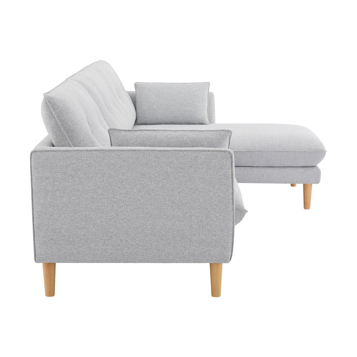 Dusklia - Shoreditch Right Hand Chaise Sofa - Light Grey