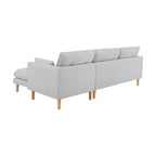 Dusklia - Shoreditch Right Hand Chaise Sofa - Light Grey