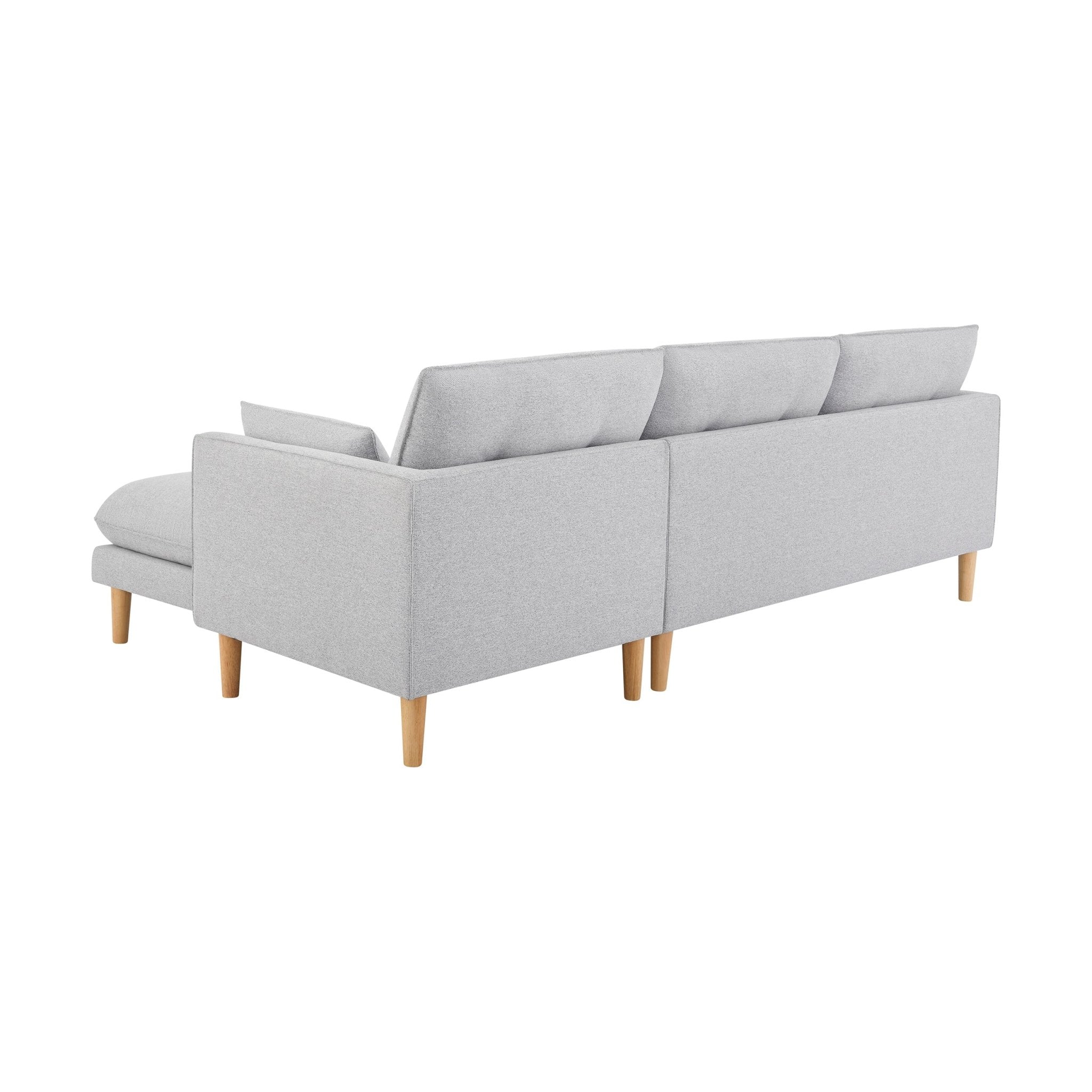 Dusklia - Shoreditch Right Hand Chaise Sofa - Light Grey