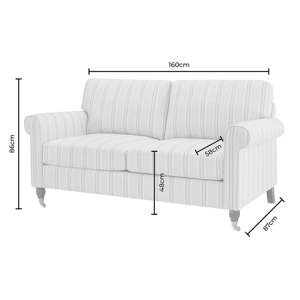 Dusklia - Sicily 2 Seater Sofa - Stripe