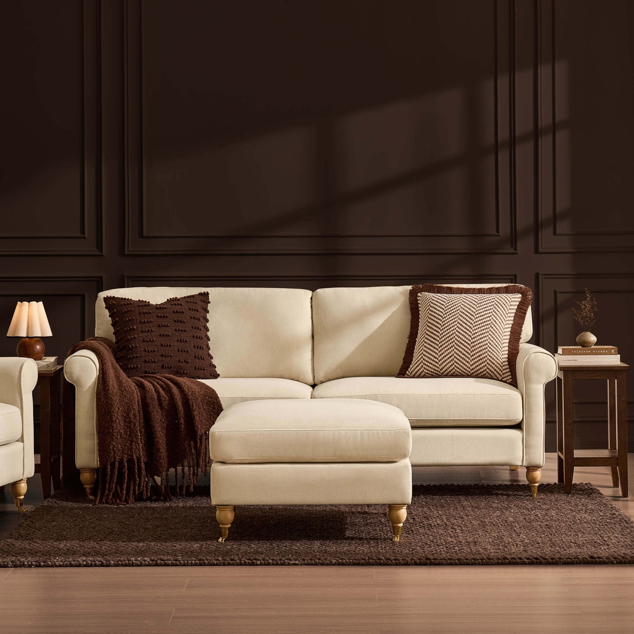 Dusklia - Sicily 3 Seater Sofa - Cream Linen