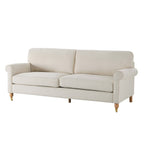 Dusklia - Sicily 3 Seater Sofa - Cream Linen