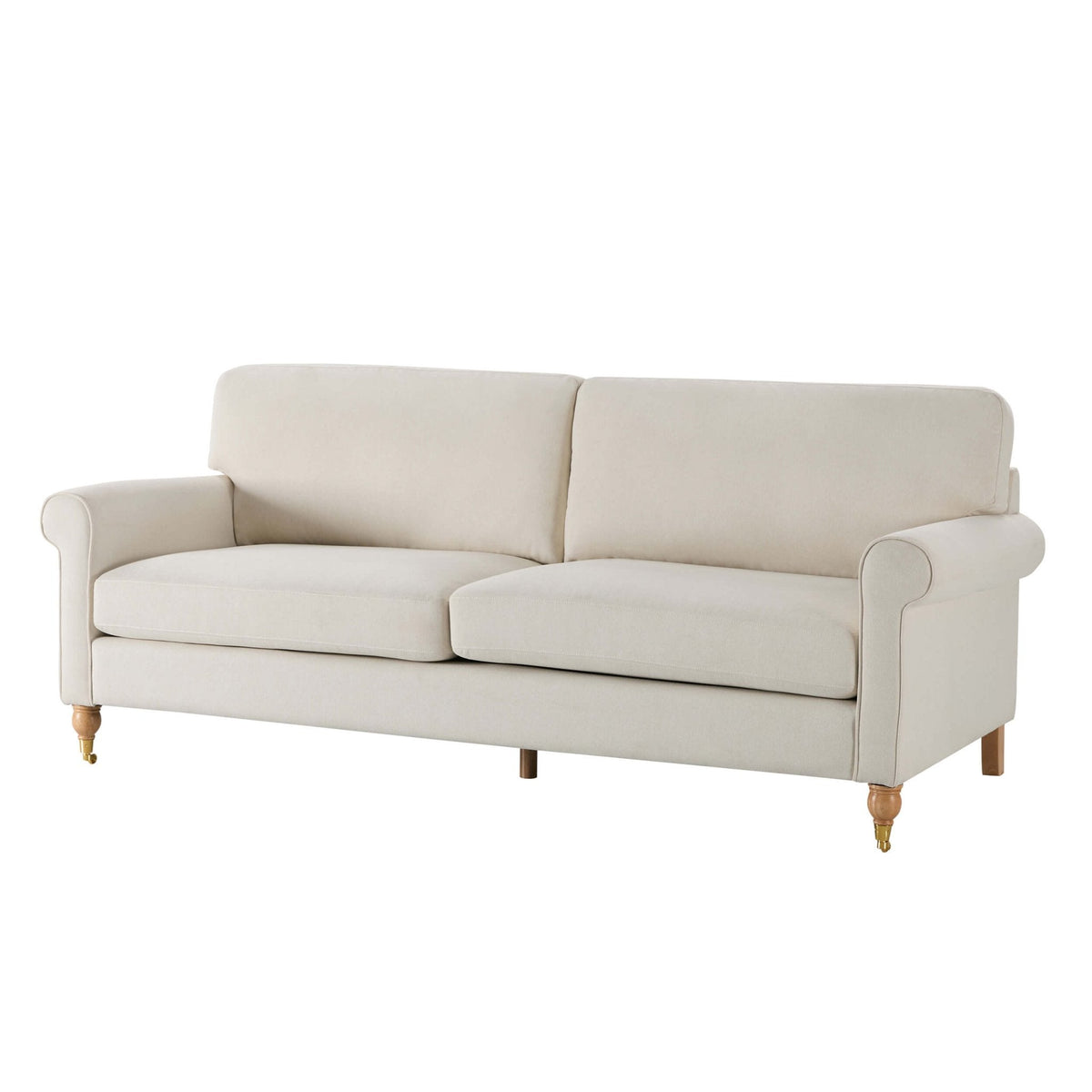 Dusklia - Sicily 3 Seater Sofa - Cream Linen