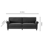 Dusklia - Sicily 3 Seater Sofa - Muted Moss