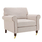 Dusklia - Sicily Armchair - Chocolate Stripe
