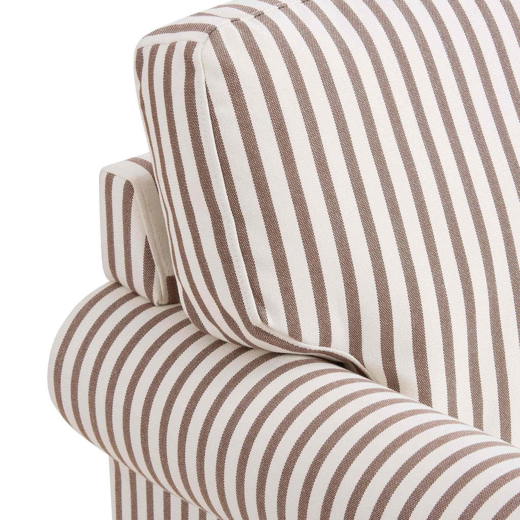 Dusklia - Sicily Armchair - Chocolate Stripe