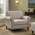 Dusklia - Sicily Armchair - Chocolate Stripe