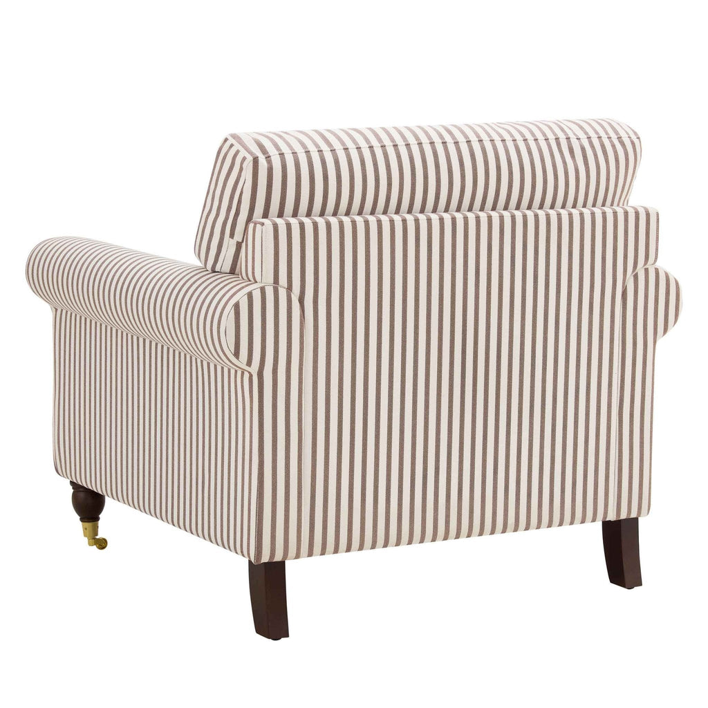 Dusklia - Sicily Armchair - Chocolate Stripe