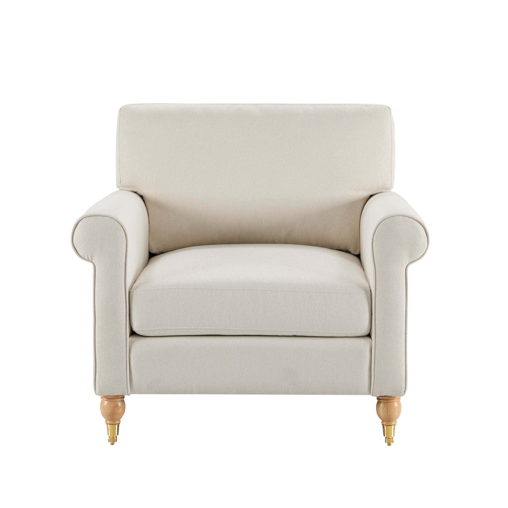Dusklia - Sicily Armchair - Cream Linen