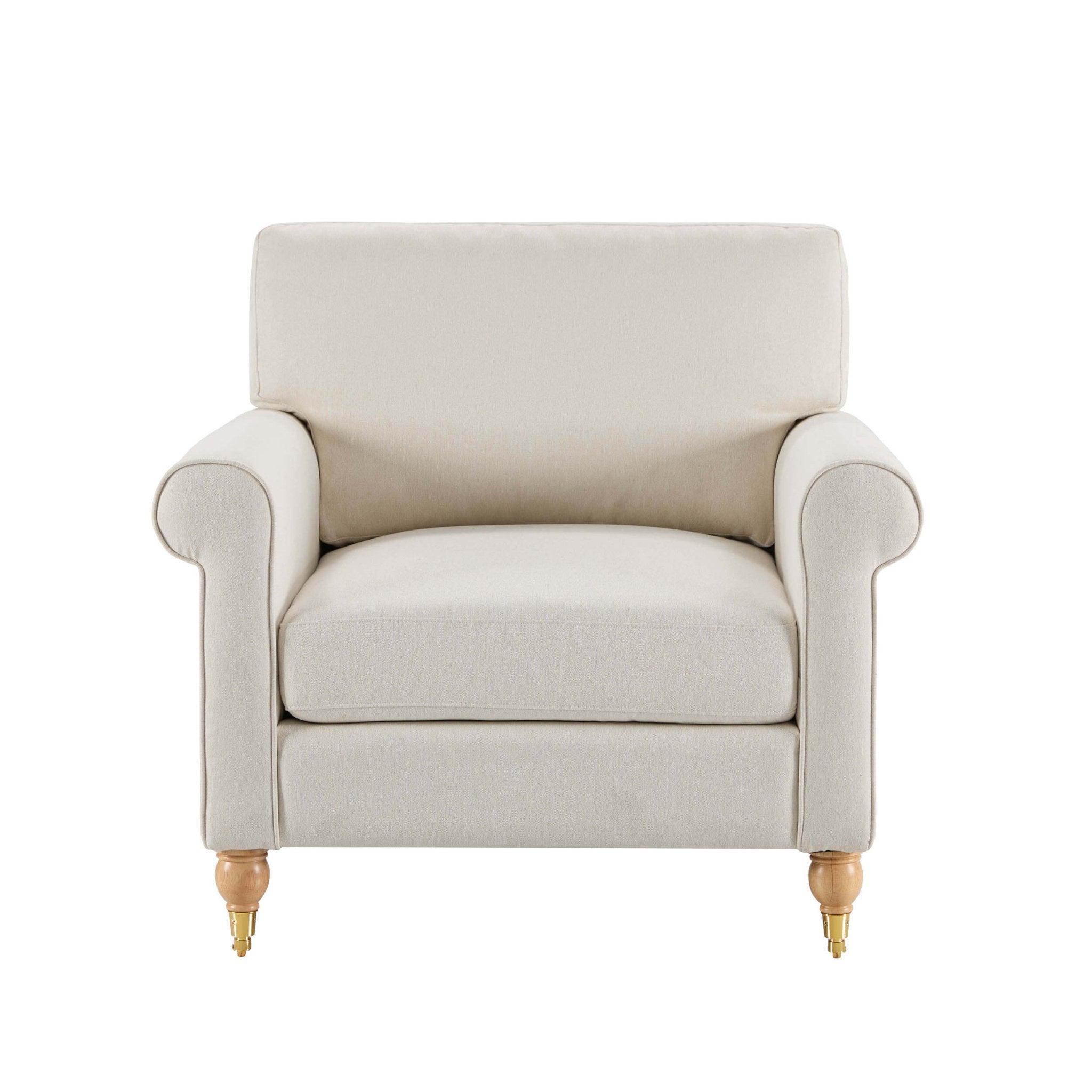 Dusklia - Sicily Armchair - Cream Linen