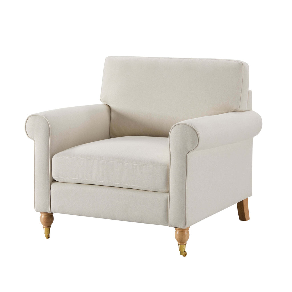 Dusklia - Sicily Armchair - Cream Linen