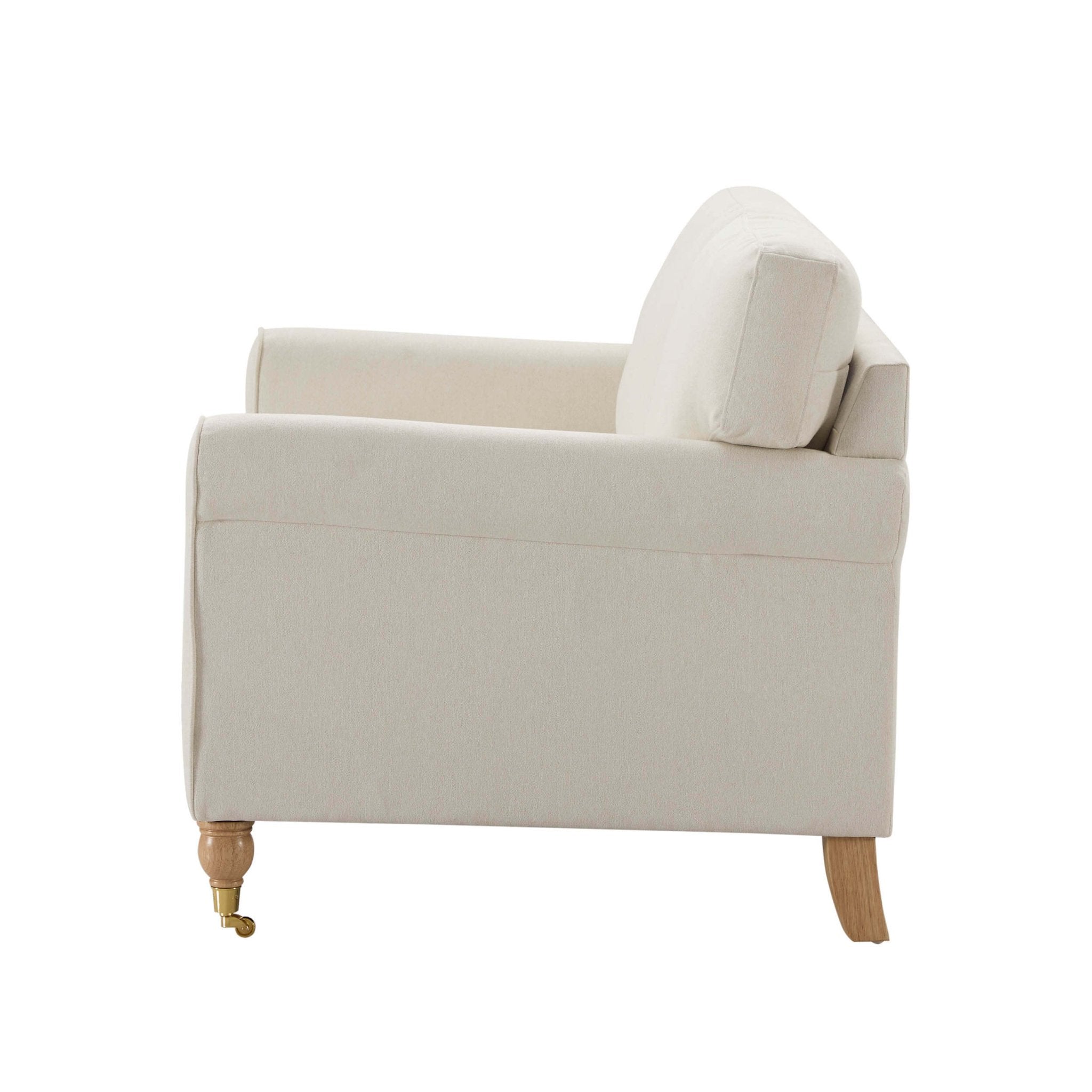 Dusklia - Sicily Armchair - Cream Linen
