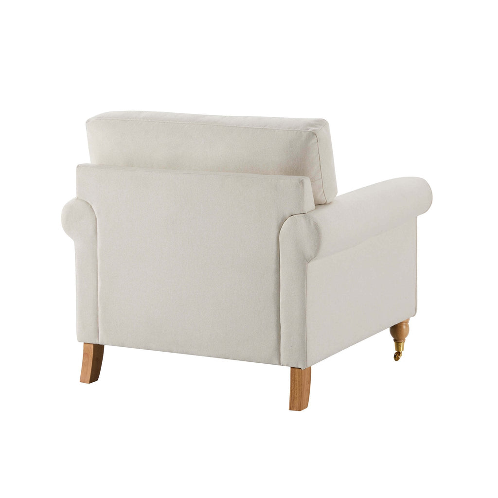 Dusklia - Sicily Armchair - Cream Linen