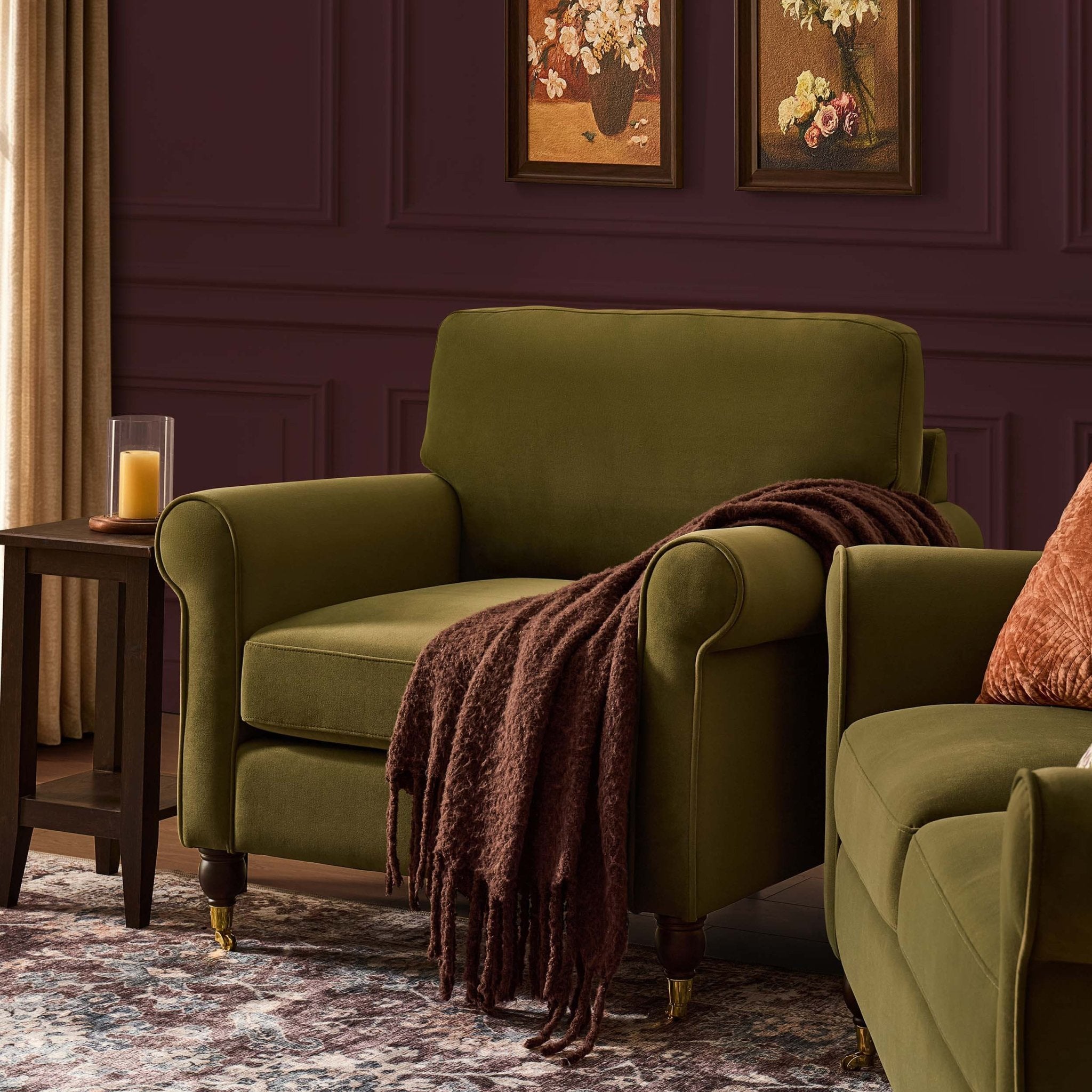 Dusklia - Sicily Armchair - Muted Moss