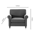 Dusklia - Sicily Armchair - Cream Linen