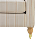 Dusklia - Sicily Armchair - Natural Stitched Stripe