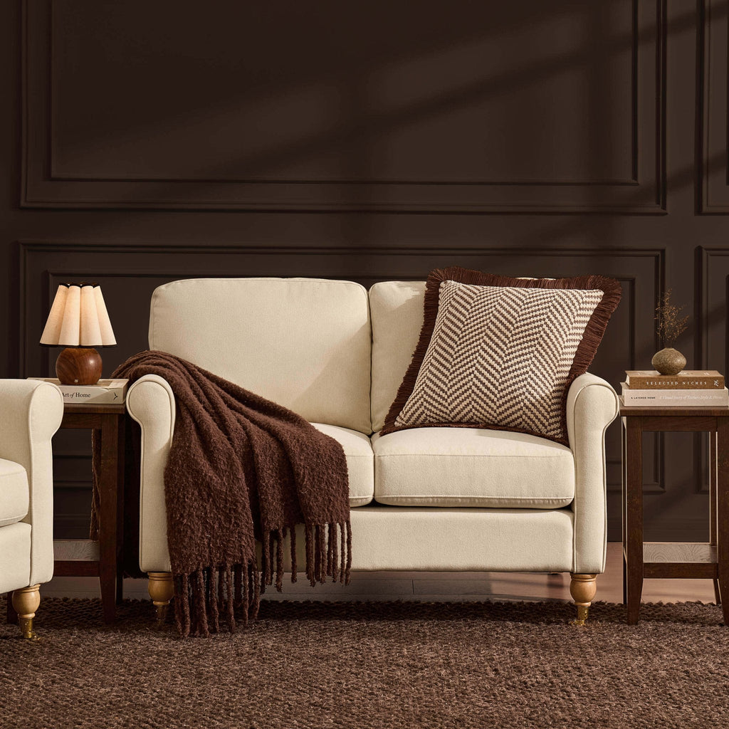 Dusklia - Sicily Small 2 Seater Sofa - Cream Linen