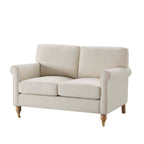 Dusklia - Sicily Small 2 Seater Sofa - Cream Linen