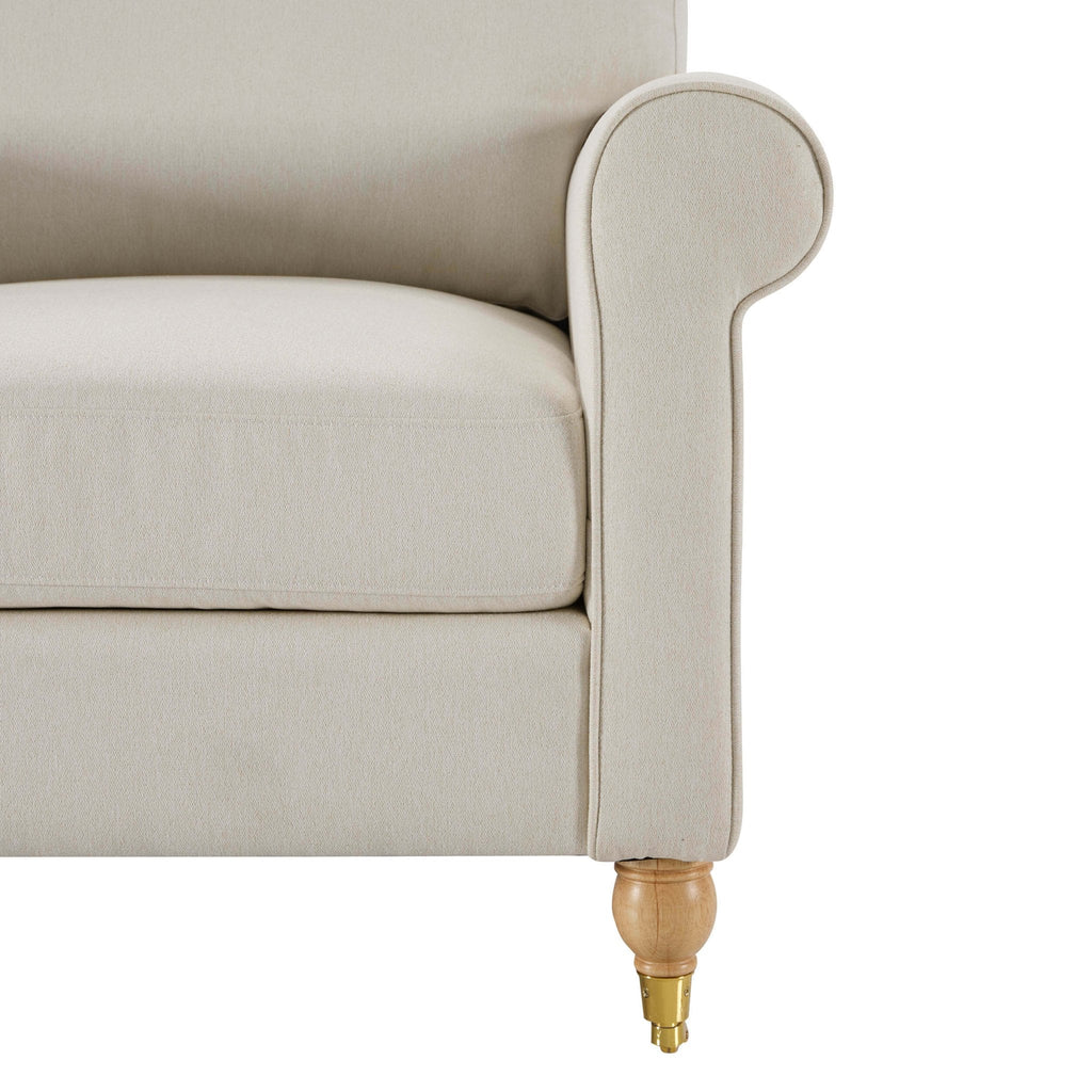 Dusklia - Sicily Small 2 Seater Sofa - Cream Linen
