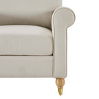 Dusklia - Sicily Small 2 Seater Sofa - Cream Linen