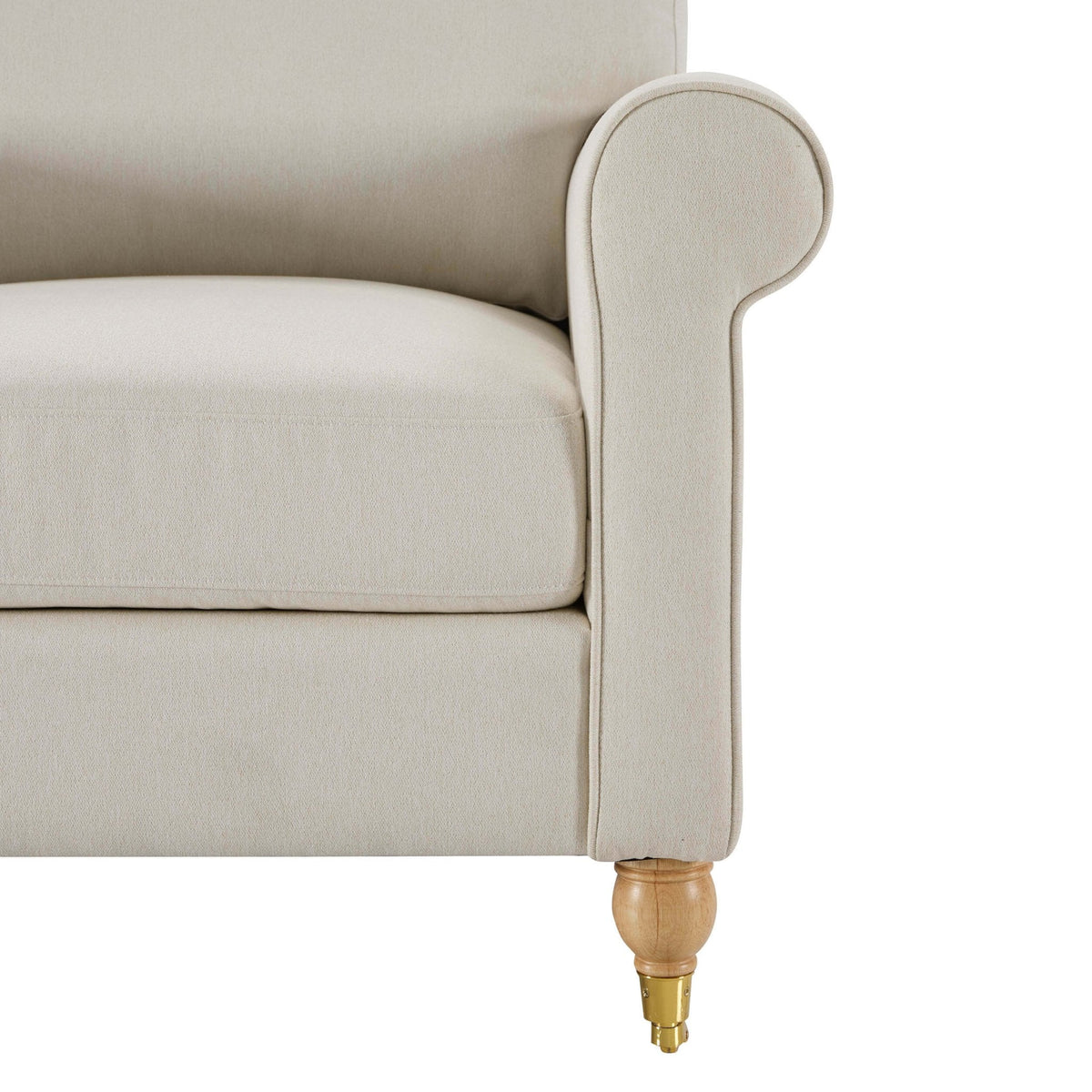 Dusklia - Sicily Small 2 Seater Sofa - Cream Linen