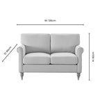 Dusklia - Sicily Small 2 Seater Sofa - Cream Linen