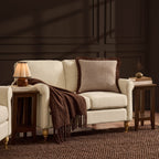 Dusklia - Sicily Small 2 Seater Sofa - Cream Linen