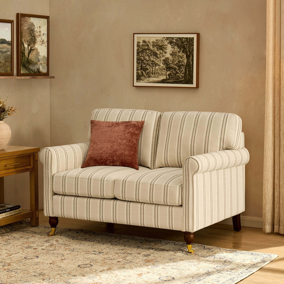 Dusklia - Sicily Small 2 Seater Sofa - Stripe
