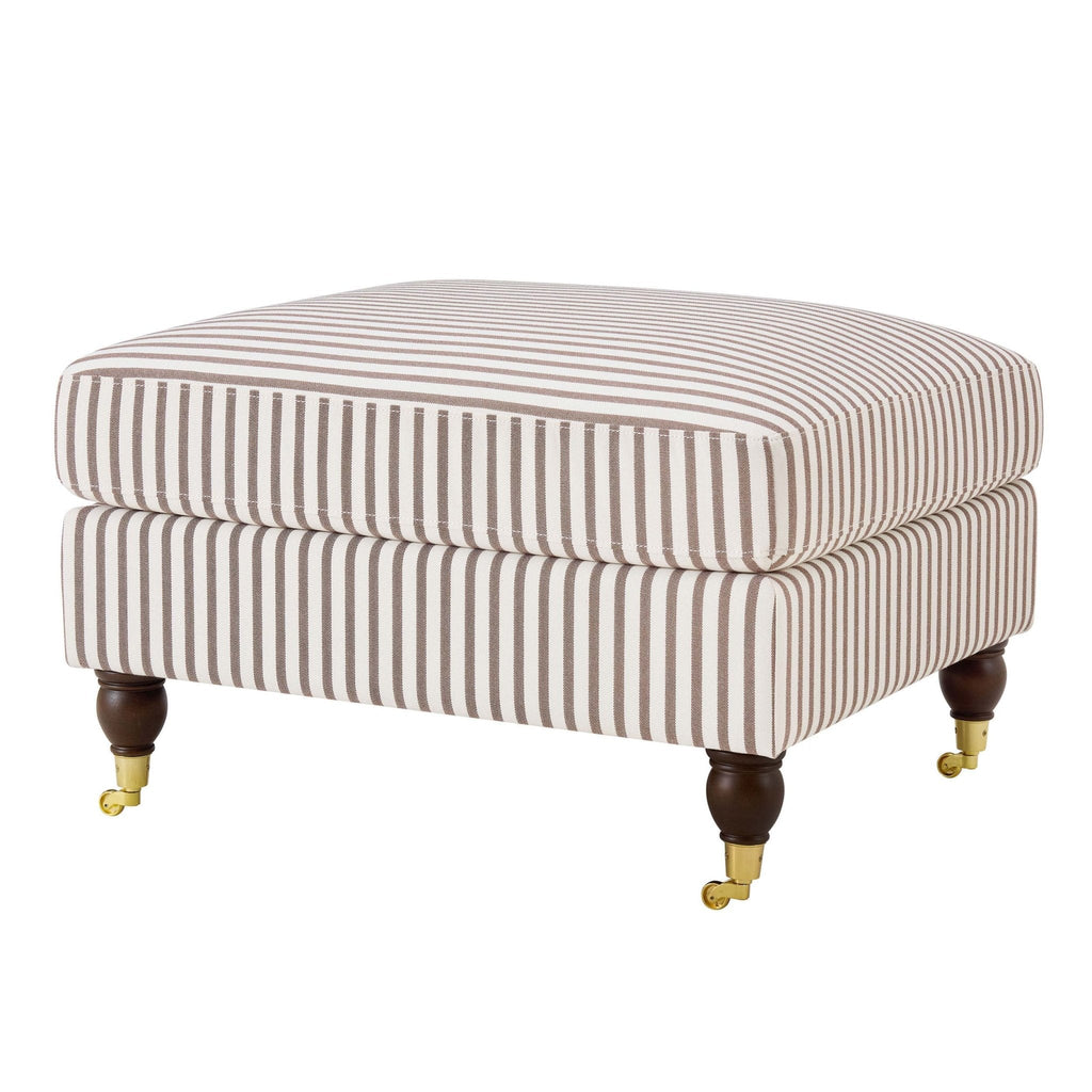 Dusklia - Sicily Pouffe - Chocolate Stripe