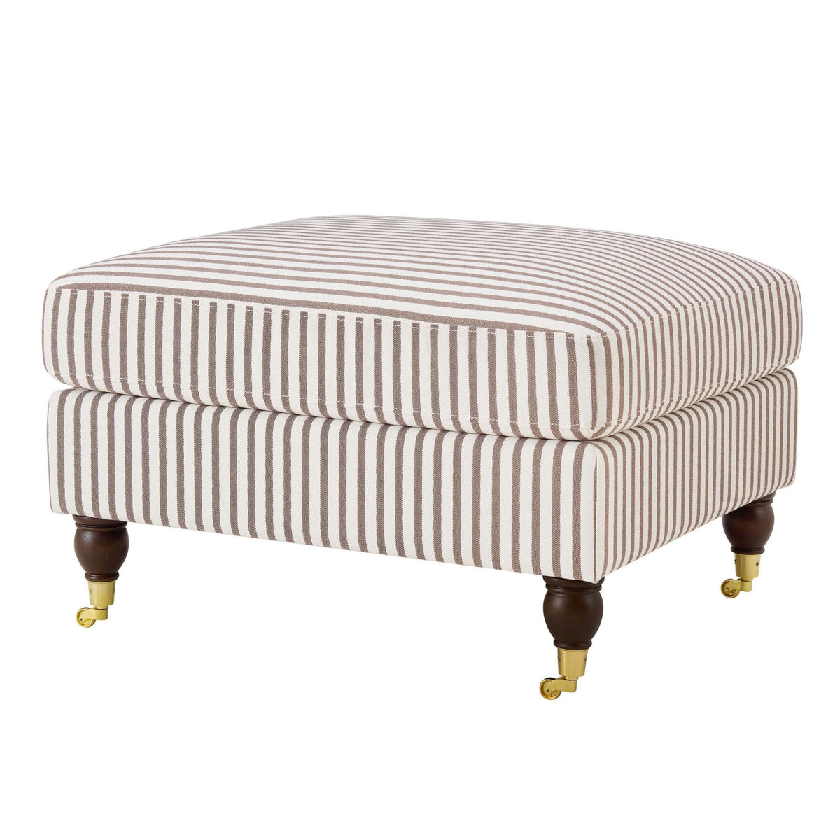 Dusklia - Sicily Pouffe - Chocolate Stripe