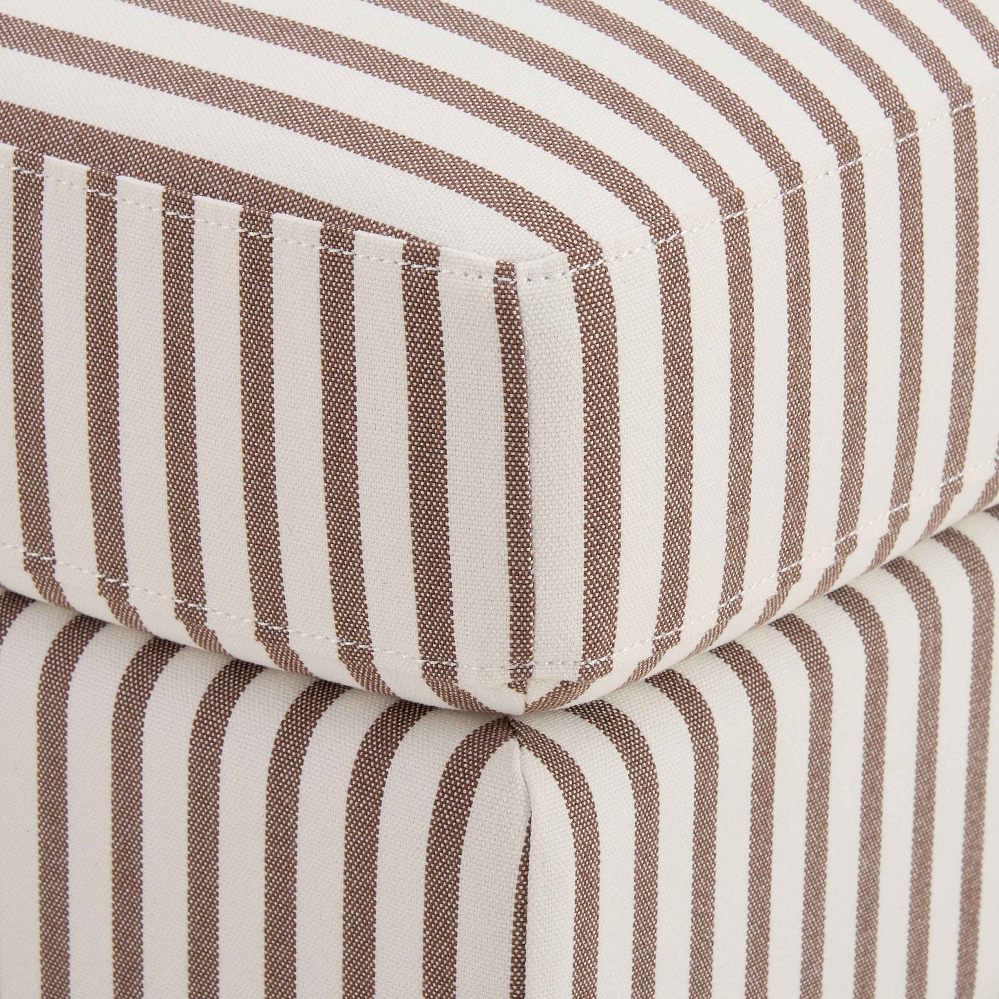 Dusklia - Sicily Pouffe - Chocolate Stripe