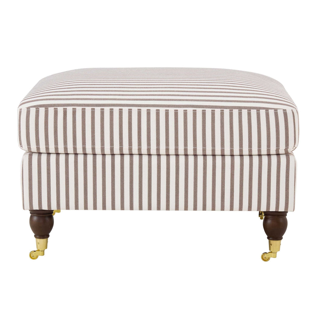 Dusklia - Sicily Pouffe - Chocolate Stripe