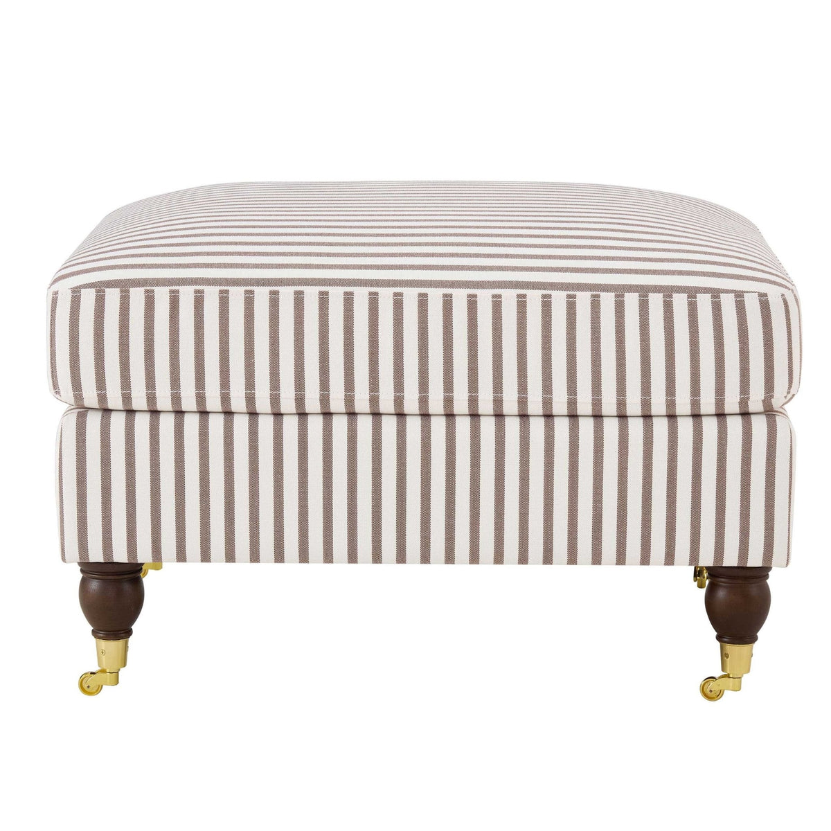 Dusklia - Sicily Pouffe - Chocolate Stripe