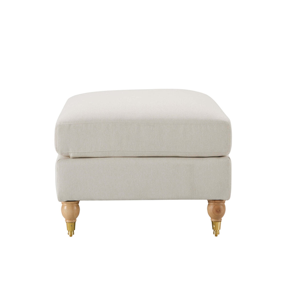 Dusklia - Sicily Pouffe - Cream Linen