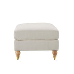 Dusklia - Sicily Pouffe - Cream Linen