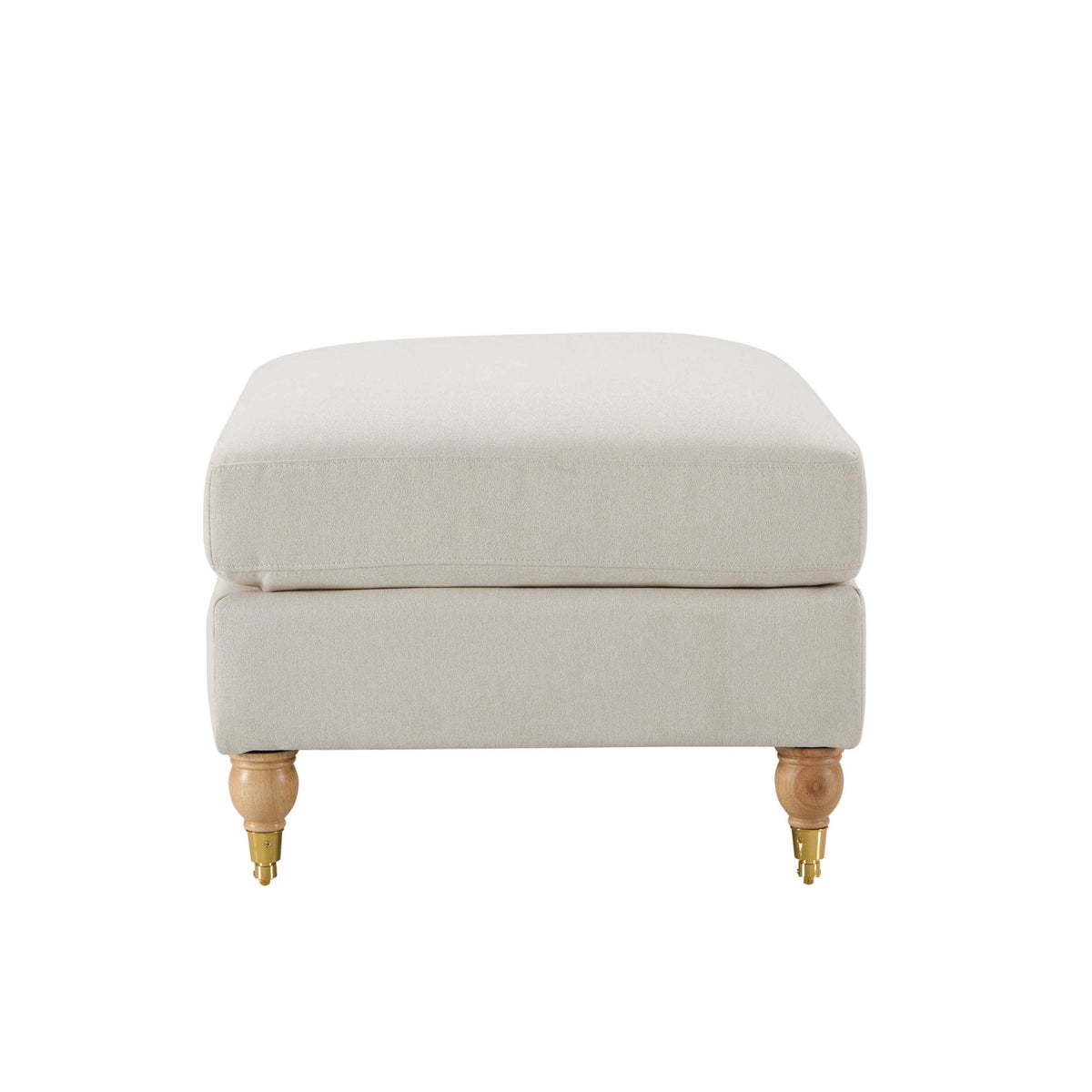 Dusklia - Sicily Pouffe - Cream Linen