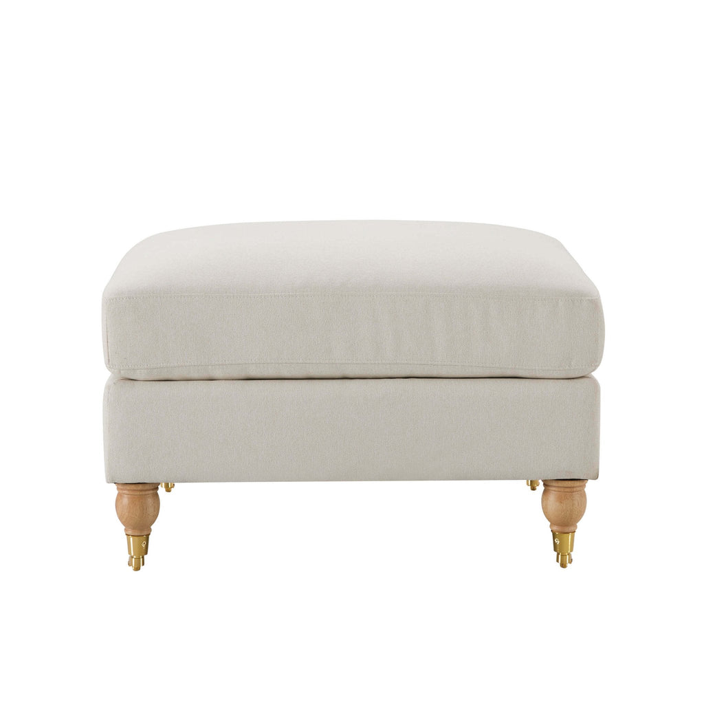 Dusklia - Sicily Pouffe - Cream Linen