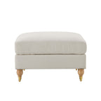 Dusklia - Sicily Pouffe - Cream Linen