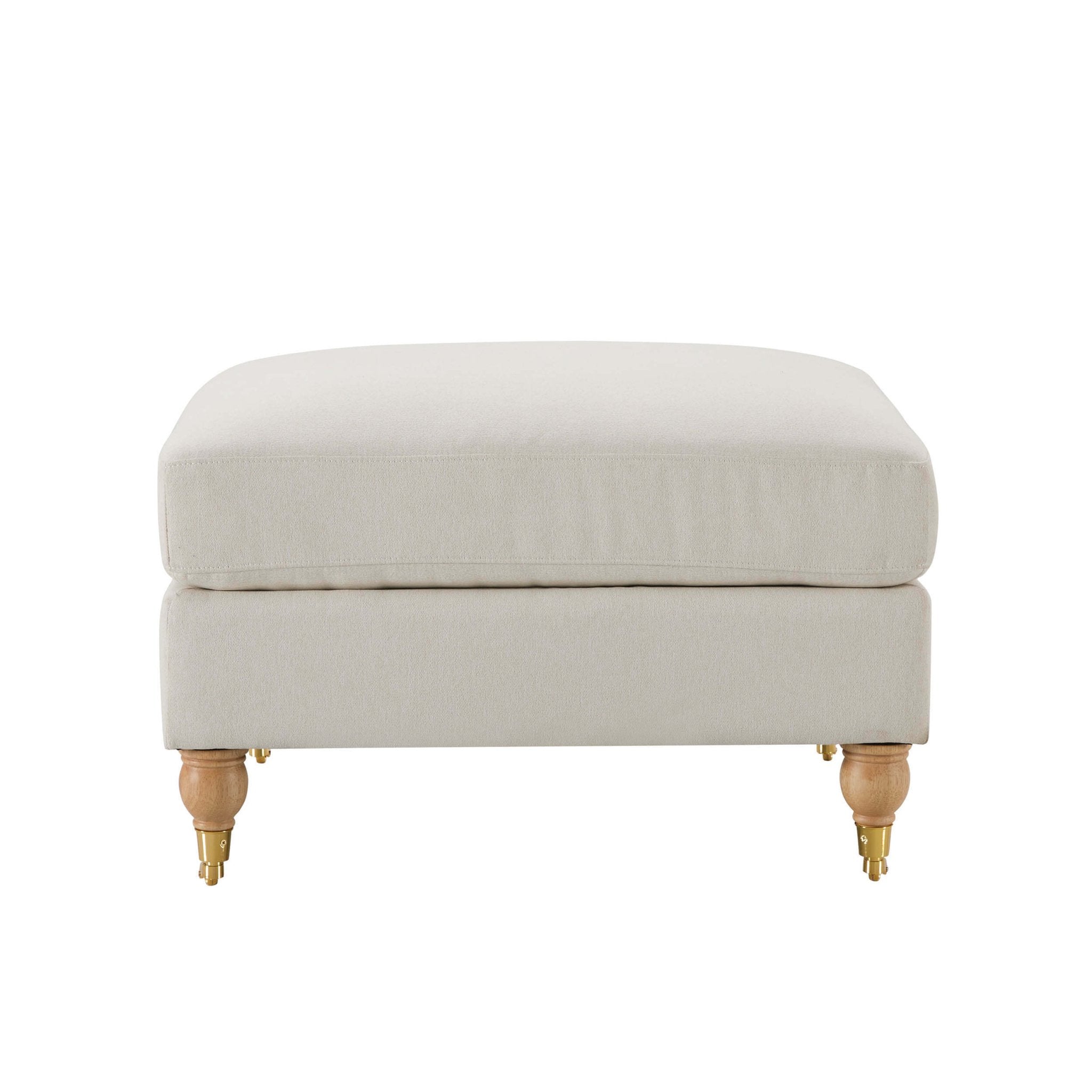 Dusklia - Sicily Pouffe - Cream Linen