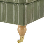 Dusklia - Sicily Pouffe - Green Stripe