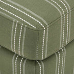 Dusklia - Sicily Pouffe - Green Stripe