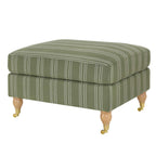 Dusklia - Sicily Pouffe - Green Stripe